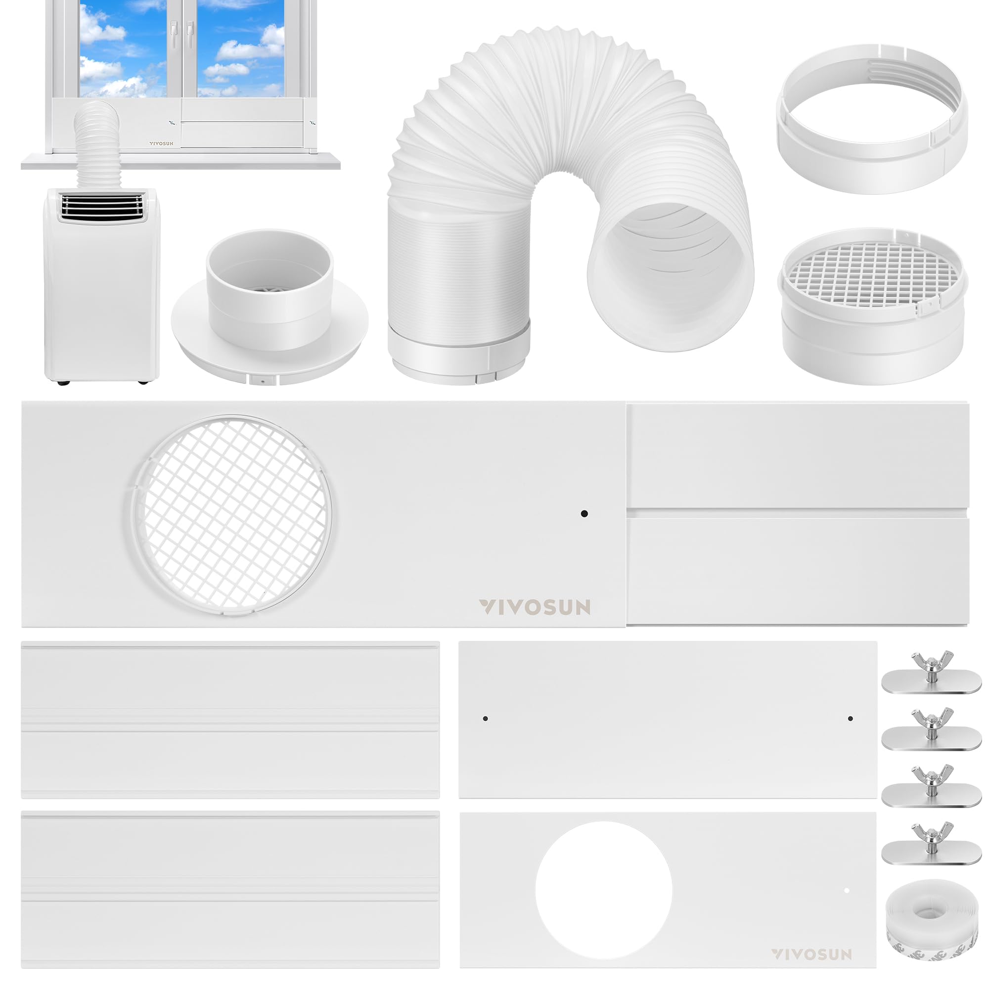 Photo 1 of  **PARTS ONLY NON REFUNDABLE** READ NOTES**
VIVOSUN Window Duct Kit, Portable AC Window Seal Kit 