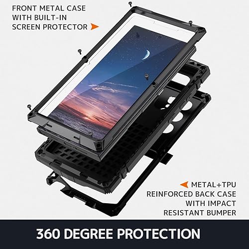 Miniatura 2 de NINKI Funda compatible con Samsung Galaxy S23 Ultra con funda para cámara y protector de pantalla, probada en caídas de 6 pies, funda de metal