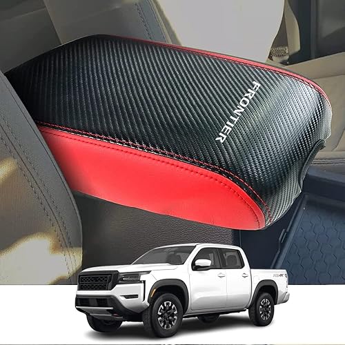 Kakash Accesorios interiores personalizados para Nissan Frontier 2022 2023 Funda de cuero para consola central de apoyabrazos, protector impermeable
