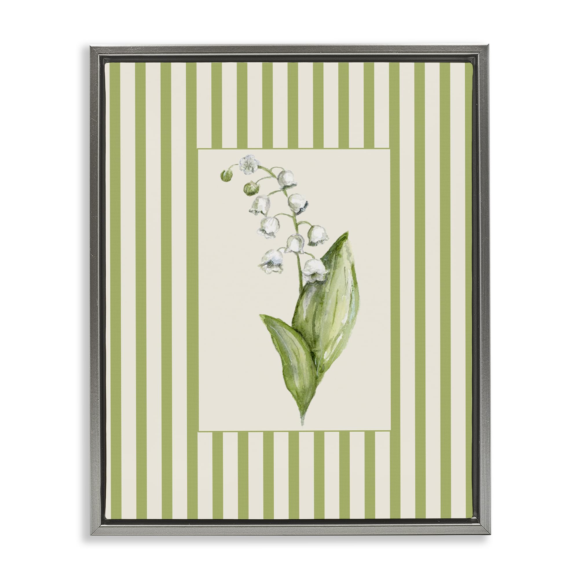 'Striped Lily Of The Valley'| Floating Frame Canvas Art