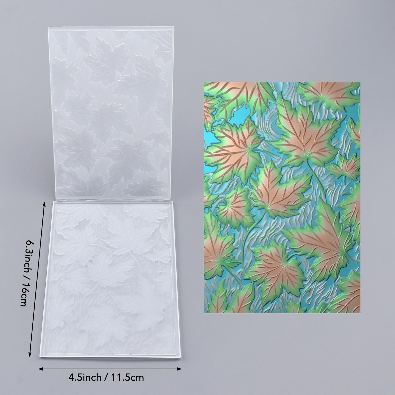 Pochoir Gaufrage 3D Feuille D'érable 16x11,5 Cm - Pour Scrapbooking, Cartes, DIY