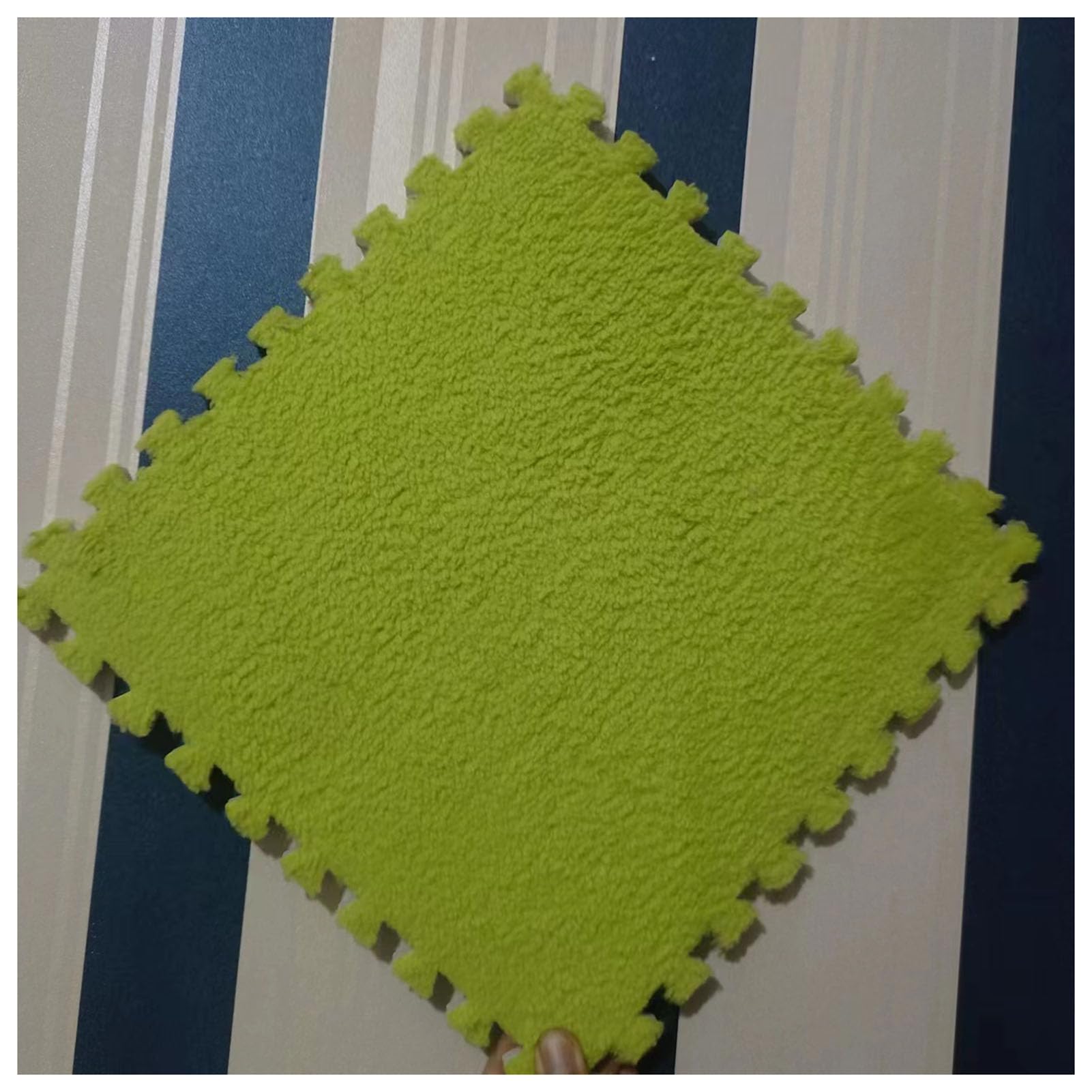 Mata do zabawy z pianki, Płytki podłogowe z pianki do układania w kostkę, 30x30 cm, wielokolorowe, opakowanie 20 szt.(Green)