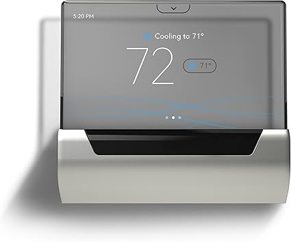 GLAS Smart Thermostat by Johnson Controls, Translucent OLED Touchscreen, Wi-Fi, Mobile App, Works with Amazon Alexa