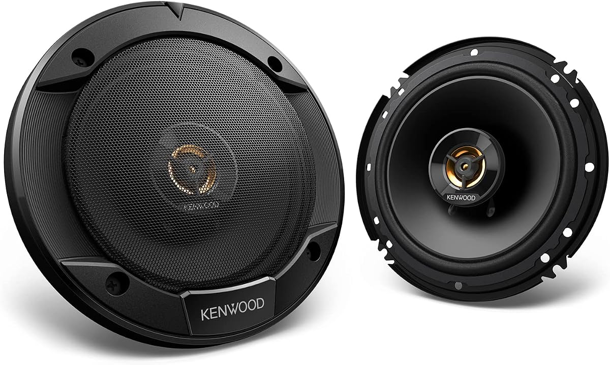 KFC-1666R Road Series Car Speakers (Pair) - 6.5" 2-Way Car Coaxial Speakers, 300W, 4-Ohm Impedance, Cloth Woofer & Balanced Dome Tweeter, Heavy Duty Magnet Design