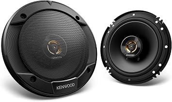 Kenwood KFC-1666R Road Series Car Speakers (Pair) - 6.5 2-Way Car Coaxial Speakers, 300W, 4-Ohm Impedance, Cloth Woofer & Balanced Dome Tweeter, Heavy Duty Magnet Design