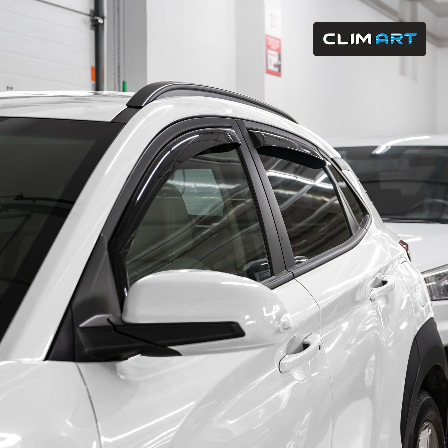 CLIM ART Déflecteurs pour/Compatible avec Hyundai Kona 17-23 - Canal 4Pc.