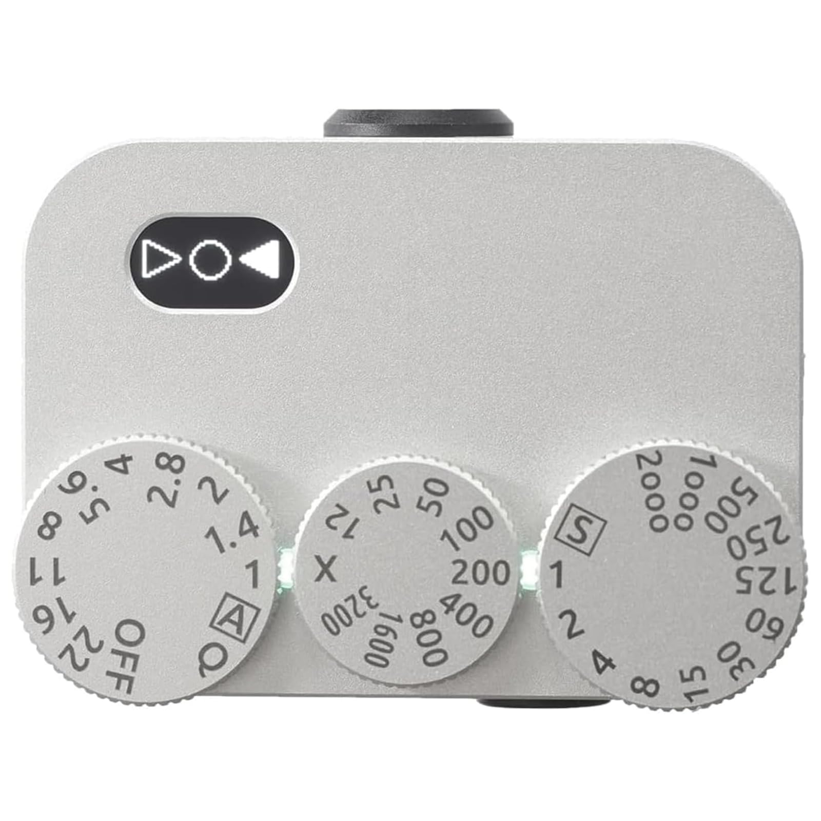 Esposimetro per Fotocamera, misuratore di Esposizione per Fotocamere a Pellicola, indicatore di Esposizione retrò a 3 quadranti, Alta precisione, modalità di misurazione Multiple (White)