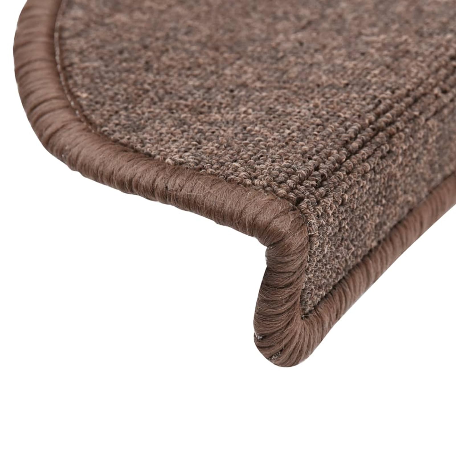 Tidyard Tapis d'escalier 15 pcs Marron café 56 x 17 x 3 cm, Tapis Escalier Tapis de Sécurité pour Sol Protection, Aînés et Animaux