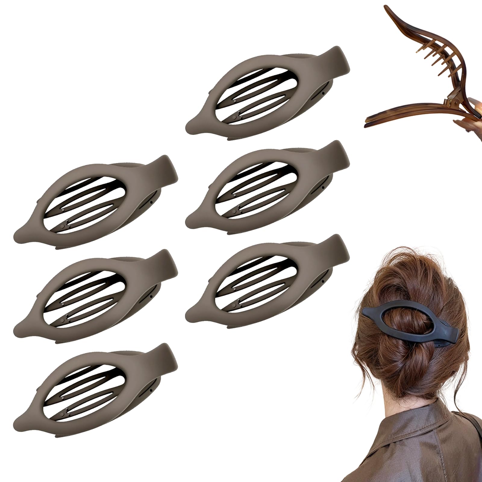 Flat Hair Clips for Women, French Hair Claw Clips for Thick, Thin, Long & Short Hair, Duck Billed Clips, No-Slip Grip Hair Styling Accessories for