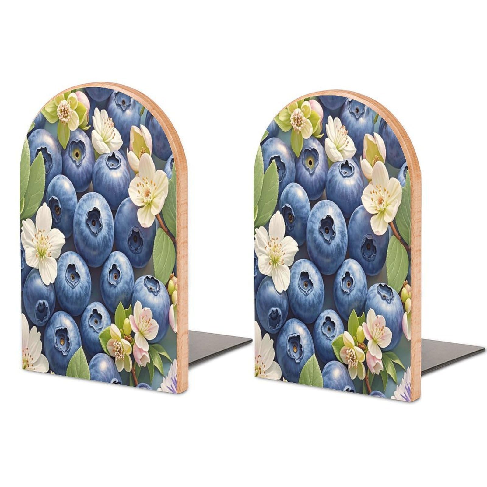 Sujetalibros decorativo de frutas para el salón creando un rincón de lectura moderno