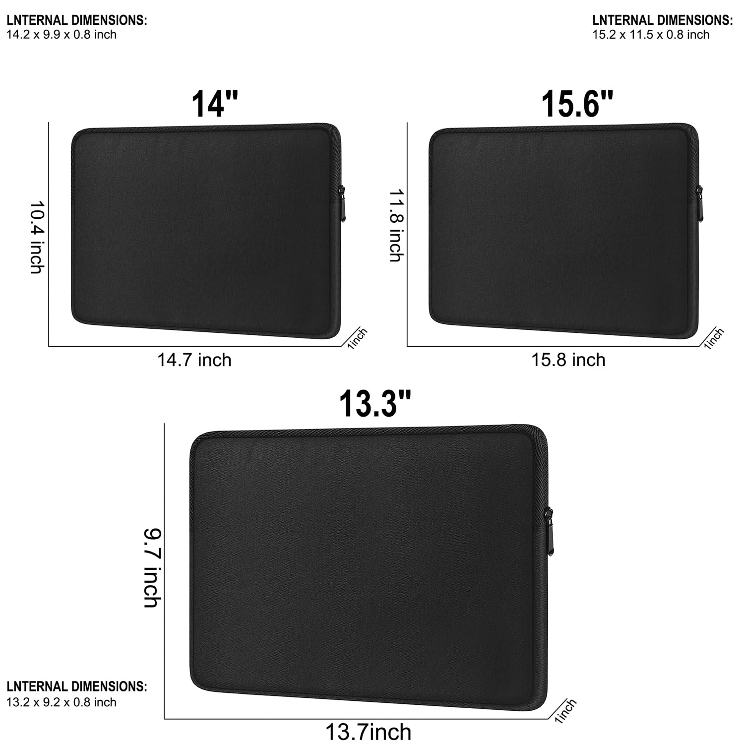 Laptop-Hülle 14 Zoll (35,6 Cm) – Stoßfest, Wasserabweisend, Für Lenovo, HP, Dell, Asus, MacBook