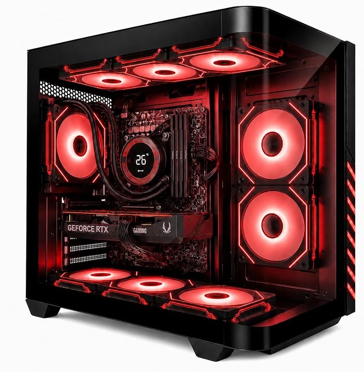 Poweryouplay Gaming PC Desktop with Intel Core Ultra 7 265F, RTX 5060 Ti 8GB, 32GB DDR5, 1TB NVMe SSD