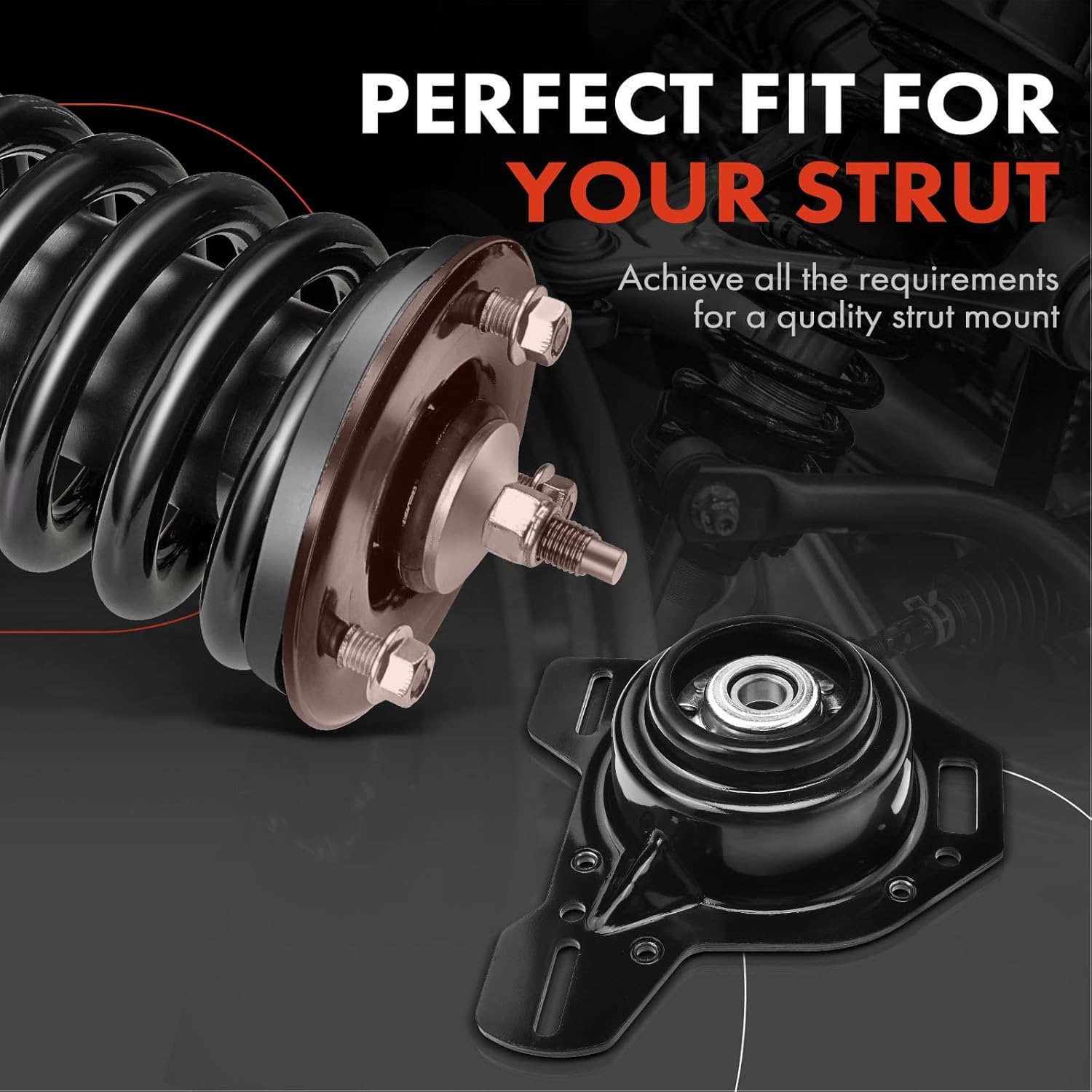 A-Premium Front Left Suspension Strut Mount Compatible with Chevrolet Camaro Pontiac Firebird 1982-1992 2.5L 2.8L 3.1L 3.8L 5.0L 5.7L
