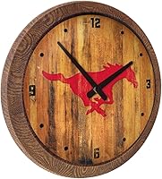 Vista 112 de The Fan-Brand NCAA Oklahoma Sooners: Faux Barrel Top Wall Clock Sports Team Bar Sign Décor - Home Man Cave, Party Decoration - Made On Demand