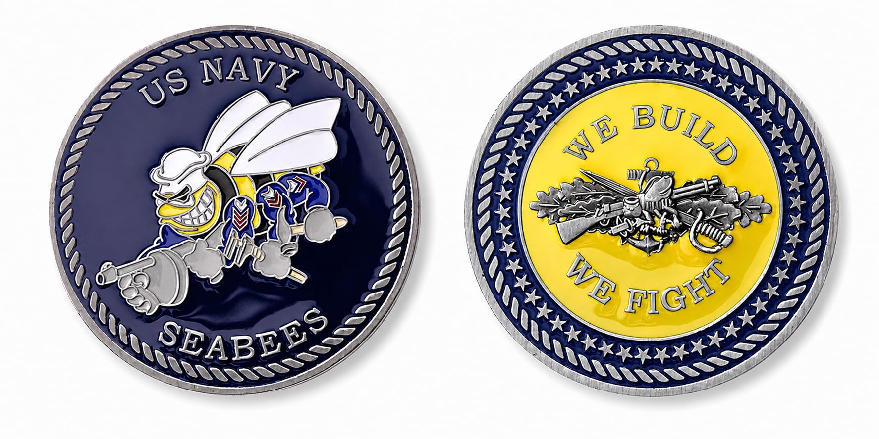Amazon.com: U.S. Navy Seabees We Build We Fight Challenge Coin