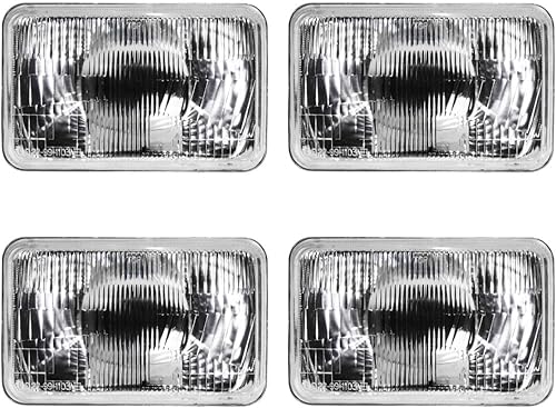 Miniatura 7 de Parts N Go Juego de bombillas halógenas H4 H4656, H4651, 4x6 rectangulares de conversión plana