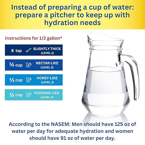 Miniatura 4 de Polvo espesante transparente DysphagiAide  Espesante instantáneo para líquidos y alimentos 1000 porciones paquete de 1  un espesante líquido para