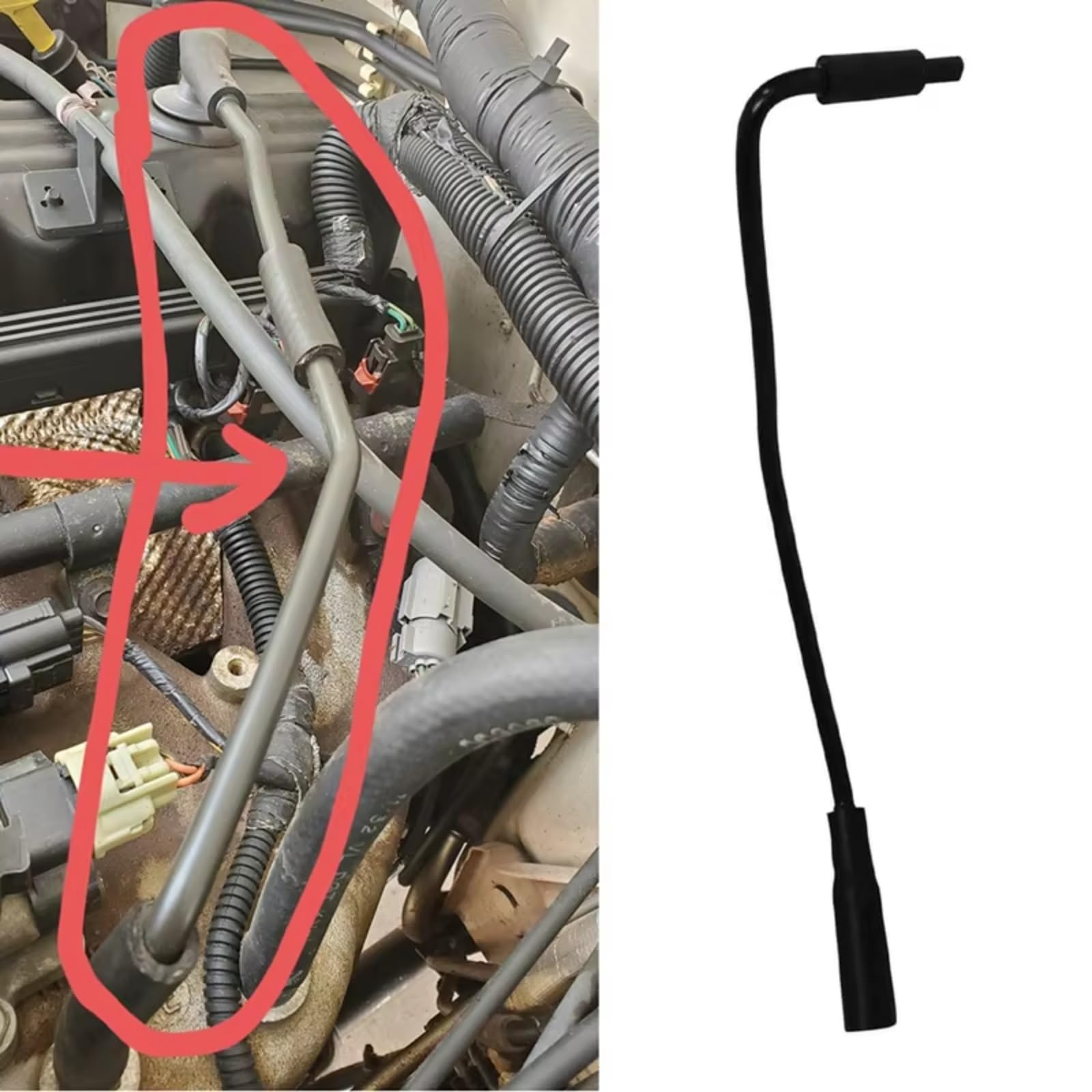 Tuyau Ventilation Carter Compatible avec Jeep pour Cherokee pour Wrangler 4.0L 1997 1998 1999 2000 2001 2002 2003 2004 Tuyau De Ventilation sous Vide pour Carter Moteur PCV 4854265,