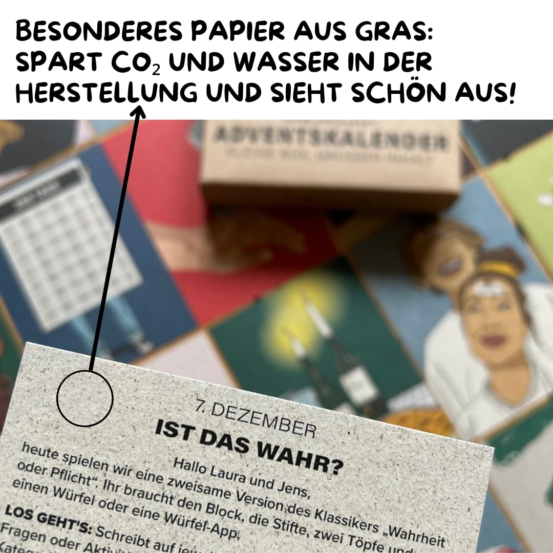 Adventskalender für Paare | Zum Mitmachen | für Männer und Frauen | Jeden Tag ein kleines Erlebnis für 2