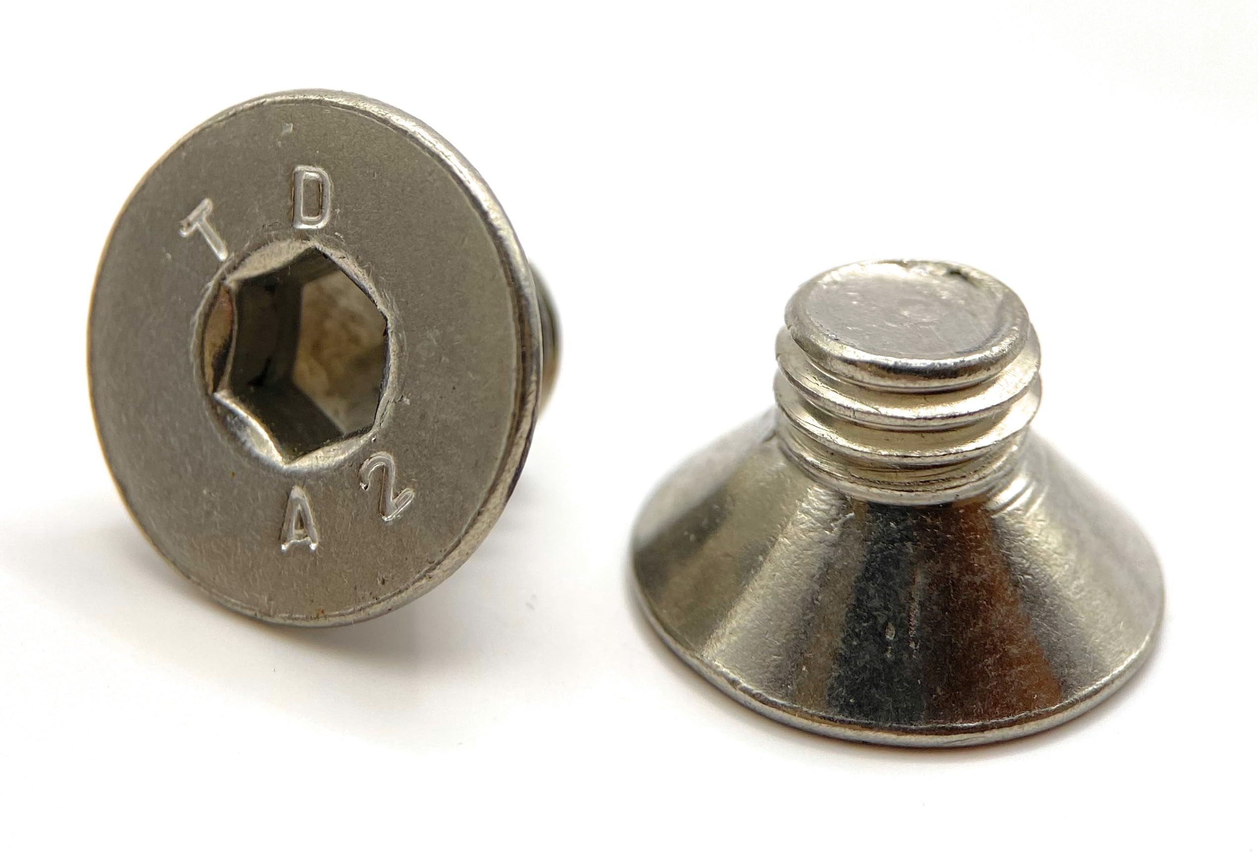 Screws M8 x 10 mm, countersunk head BTR made of A2 stainless steel, diameter 8 x 10 mm, M8 x 10 mm, FHC hexagon socket (Allen key) ISO 10642 / DIN 7991, screws stainless steel A2 (V2A/304): pack of 20 โ image 1
