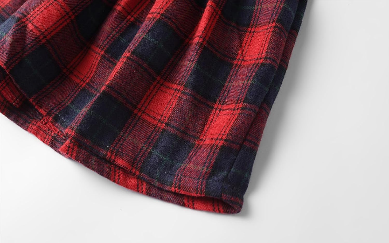 Mud Kingdom Little Girls Christmas Shirt Dress Buffalo Check Long Sleeve Button Down Plaid Princess Dress - Image 7