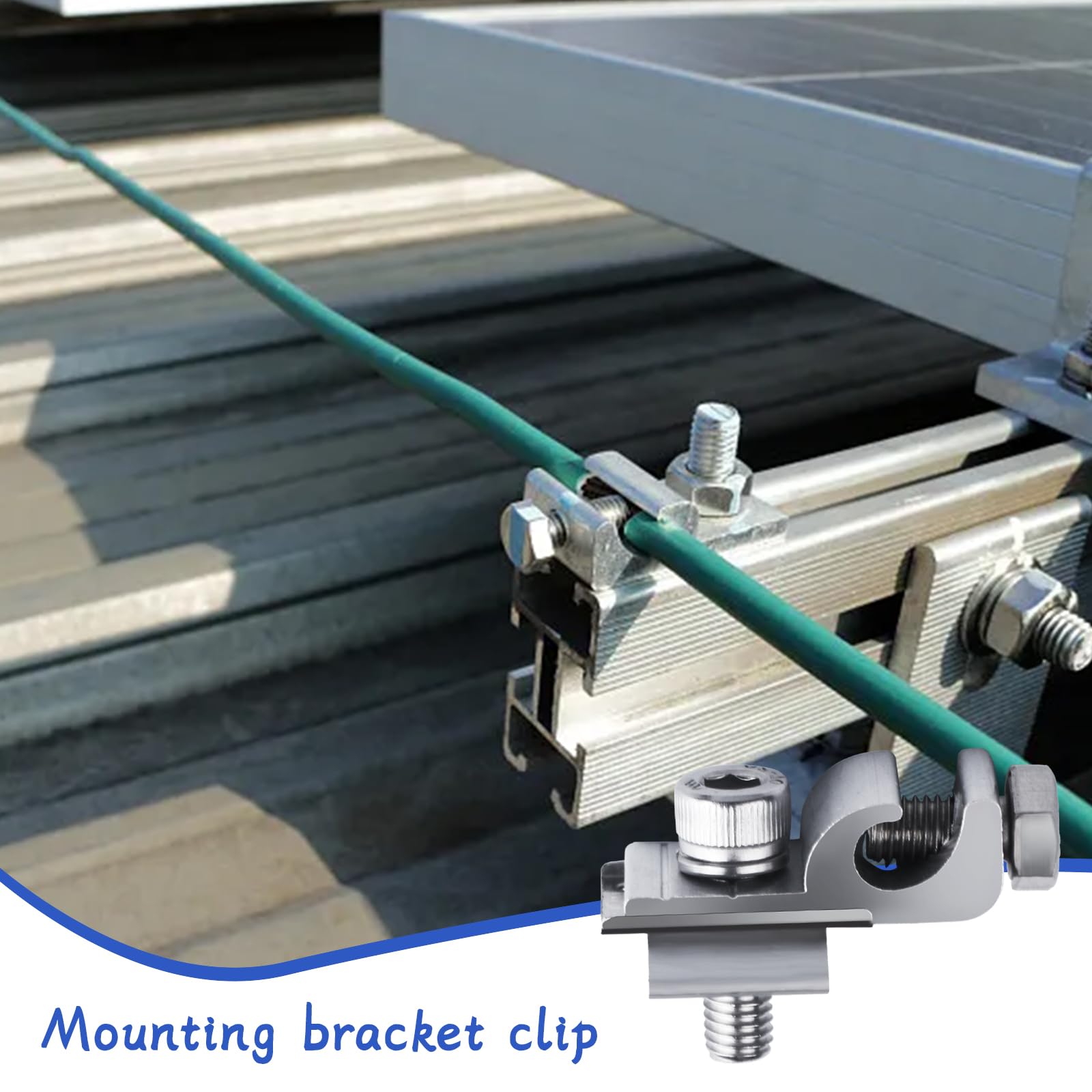 Morsetto Intermedio Universale In Alluminio Per Fissaggio Di Moduli Fotovoltaici Anodizzato Nero | Leroy Merlin - Foto 13