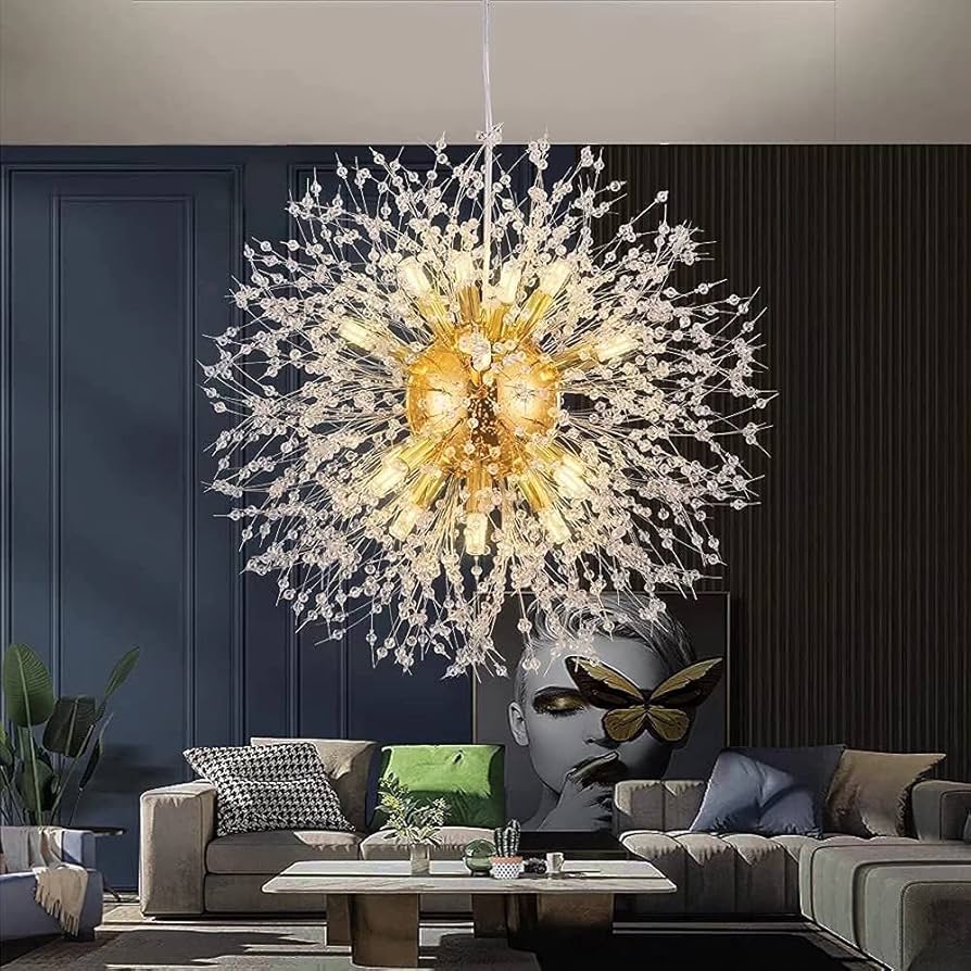 Amazon.com: MAZHILIAN Modern Chandelier Dandelion Crystal