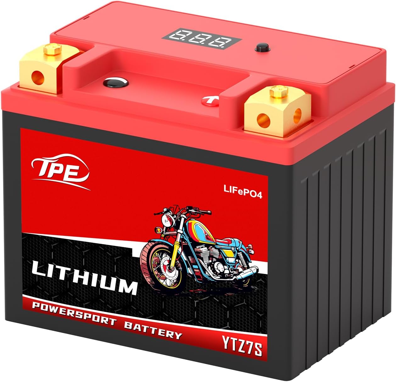 TPE Lithium YTZ7S-BS 12V 4AH 380CCA Motorcycle Battery Powersport Battery for ATV, Jet Ski, Scooter, PWC & More