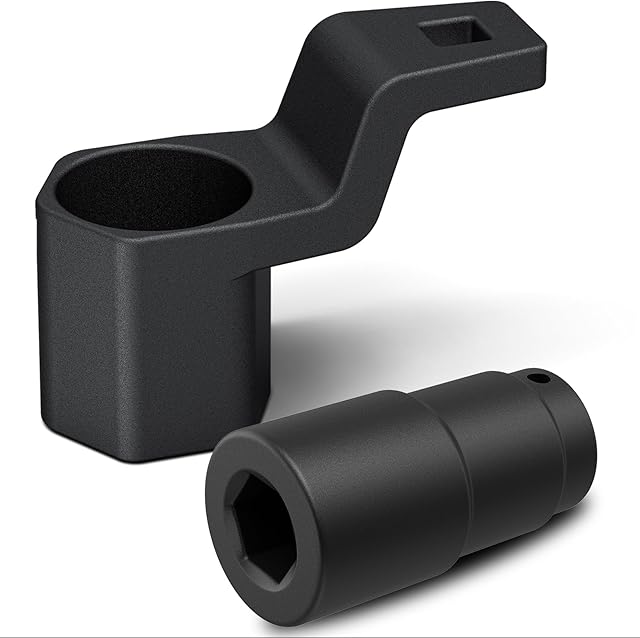 MOSTPLUS 19mm Harmonic Balancer Socket Tool + 50mm Crankshaft Crank Pulley Wrench Holder Automotive Removal Tools Compatible with Honda and Acura Engines