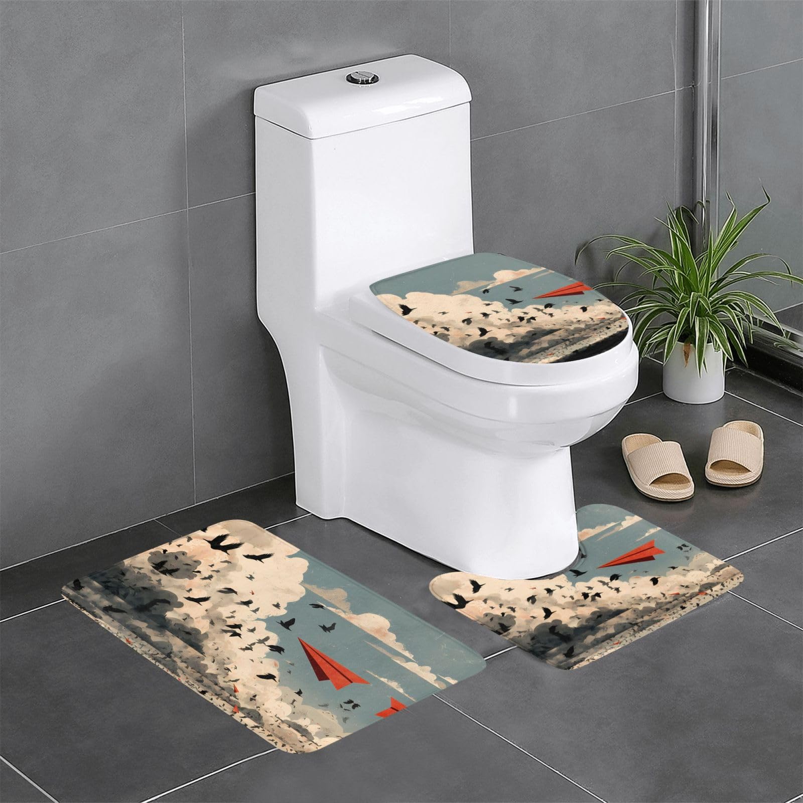 Tapis de salle de bain antidérapant WHJDPP lot de 3 absorbant et sécurisé