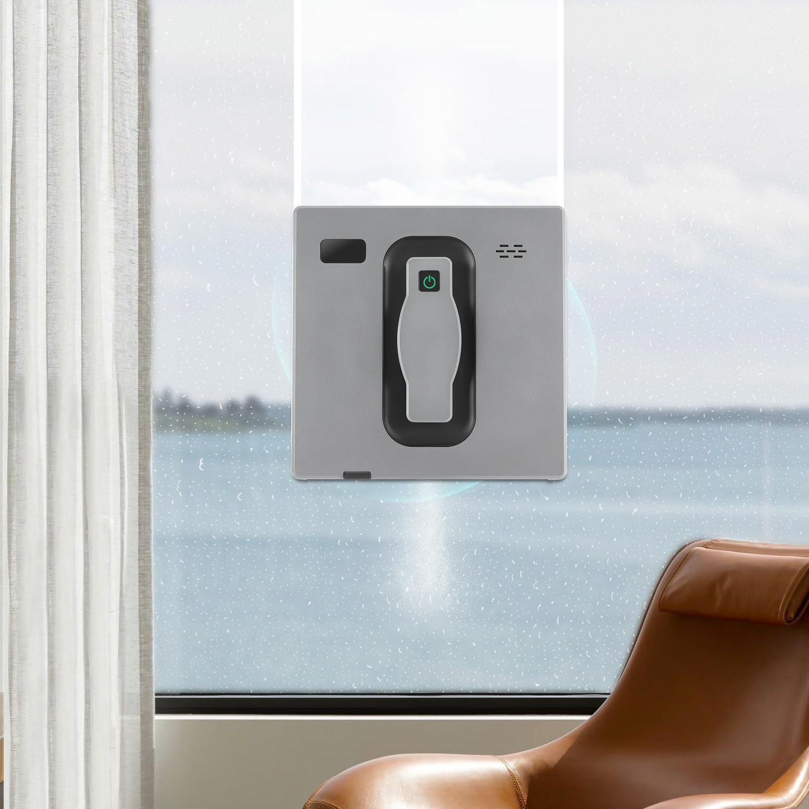Robot de limpieza de ventanas 2500Pa con mando a distancia APP para cristal de gran altura | Robot limpiador de ventanas automático con sistema de pulverización doble y 3 modos de limpieza para ventanas sin rayas