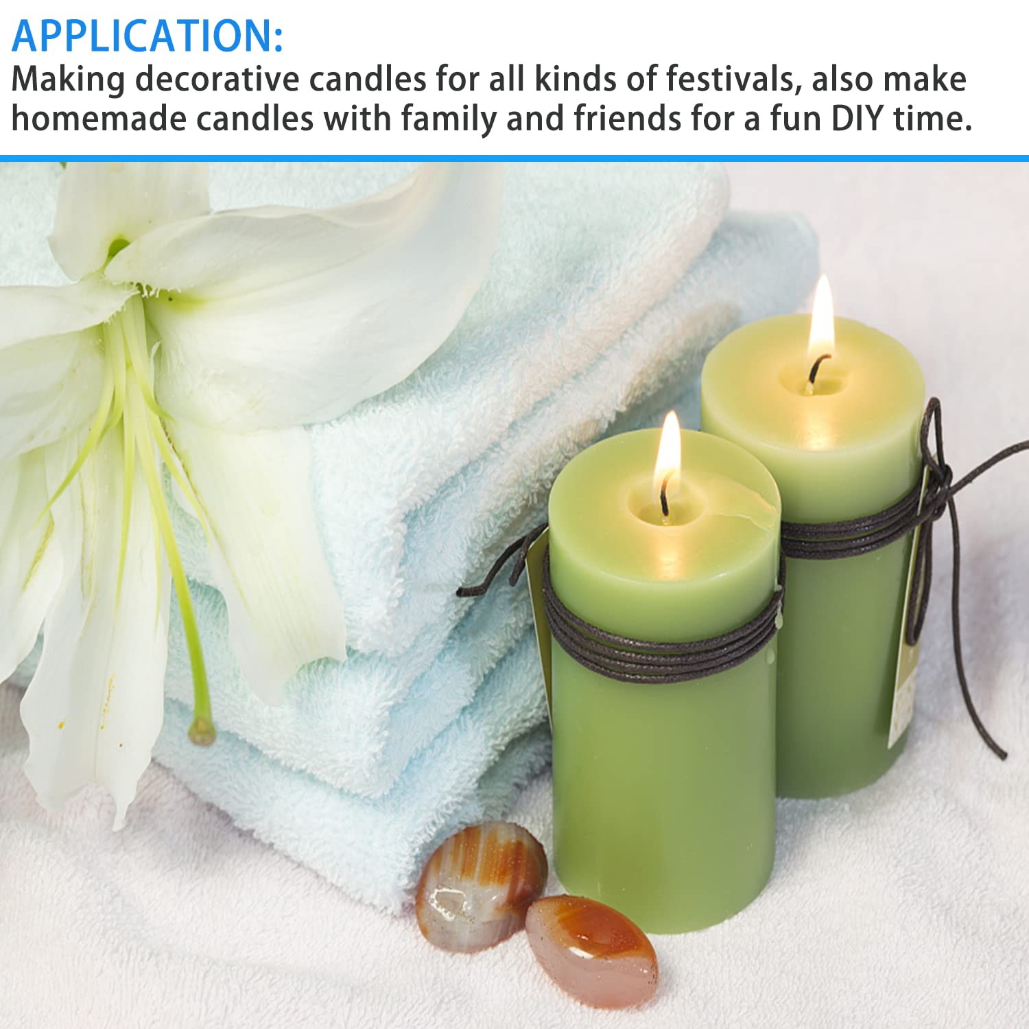 Set 100 Stoppini Per Candele In Cotone Con Portastoppini In Legno E Adesivi – 10 E 15 Cm Per DIY