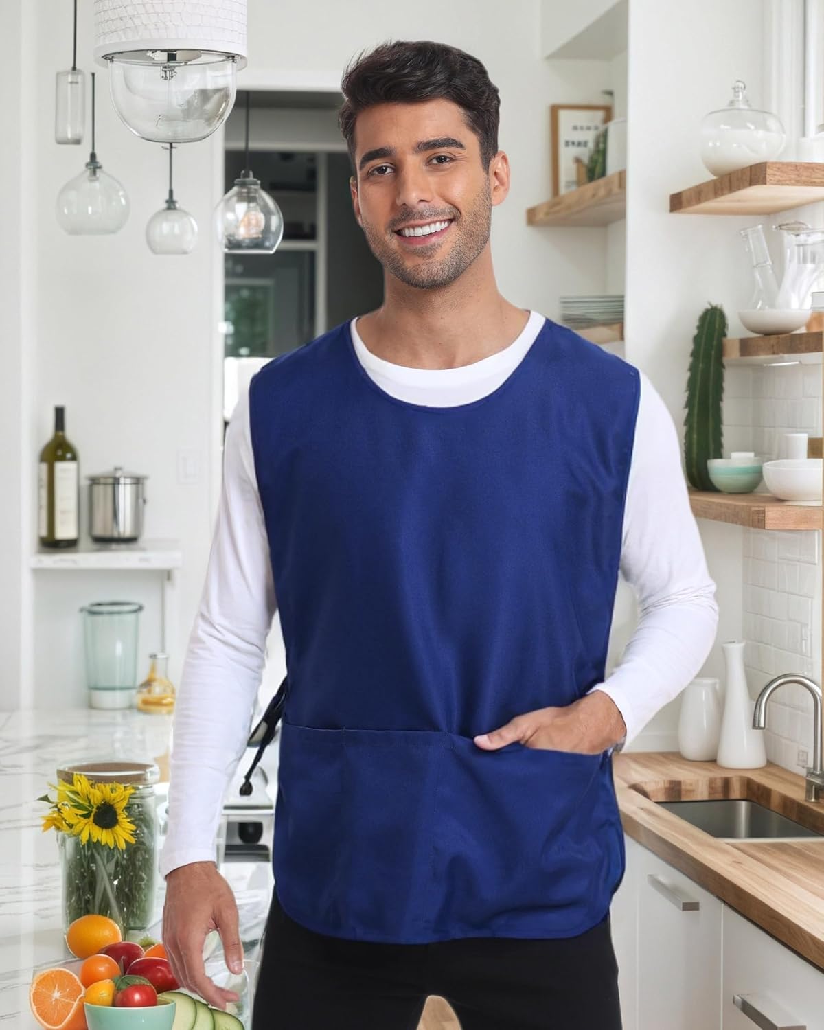 Argstar Unisex Waterdrop Cobbler Apron with 3 Pockets for Women/Men - Image 7