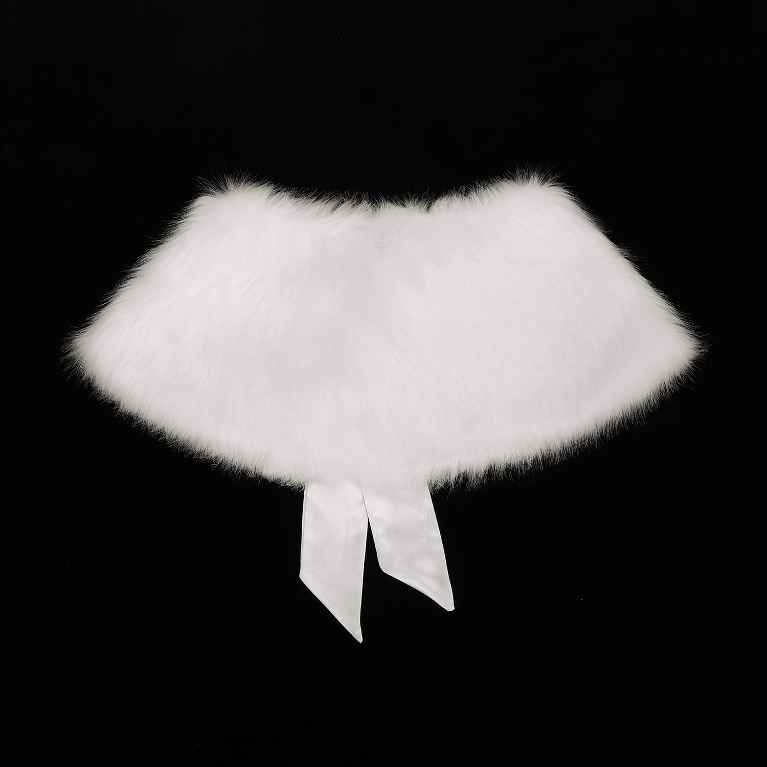 haozaikeji Girls Faux Fur Wrap Shawl Flower Girls Princess Wrap Wedding Tippet Stole Furry Bolero Shrug for Christmas Party