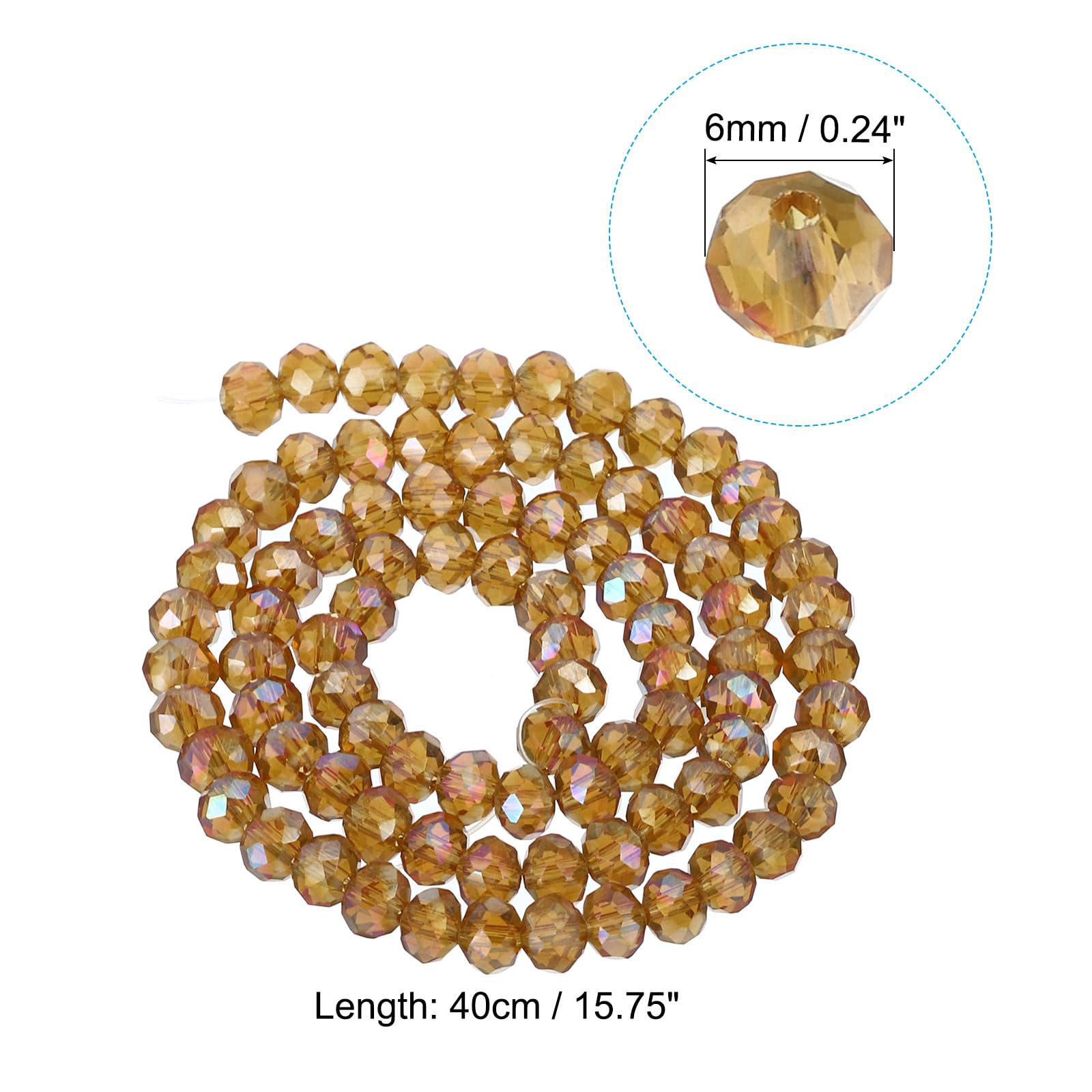 PATIKIL 6 mm Briolette Rondelle Glass Beads - Image 2