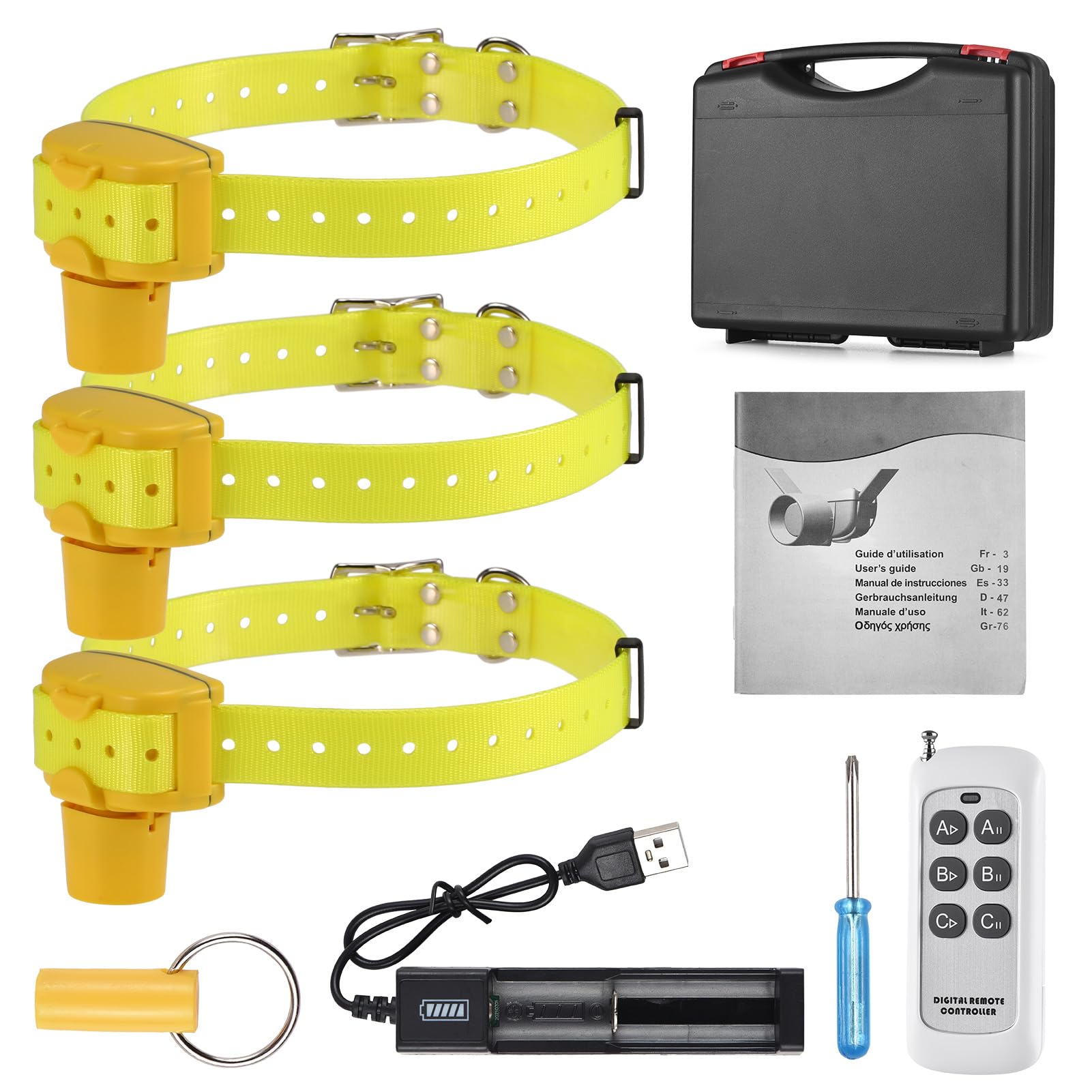 Collare da Addestramento per Cani con Telecomando Advanced Beeper Chien 8 modalità Audio Controllo 1000 M per Cani di Taglia Grande, Materiale PU