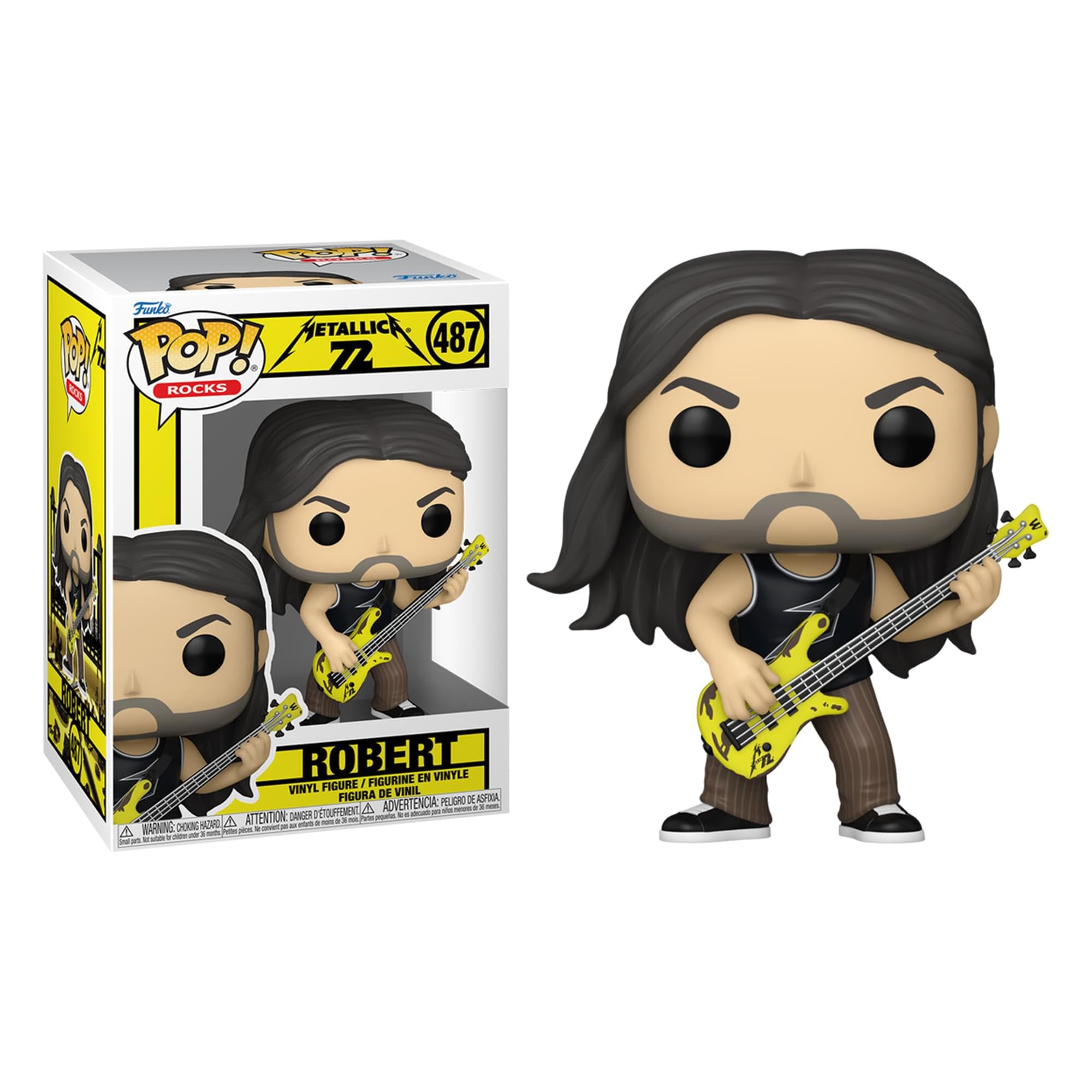 Funko Pop! Rocks: Metallica - Robert Trujillo - (72S) - Collectable Vinyl Figure - Gift Idea - Official Merchandise - Toys for Kids & Adults - Music Fans - Model Figure for Collectors and Display