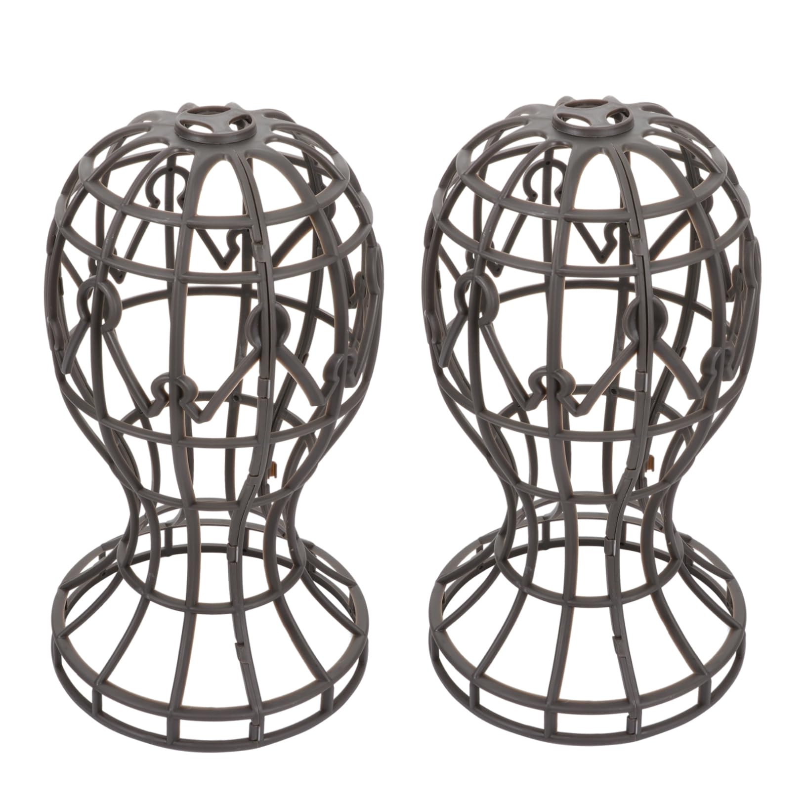 TOVINANNA 2pcs Women Wig Making Hat Display Head Stand Holder for Styling Pink Wig Stand for Home Salon