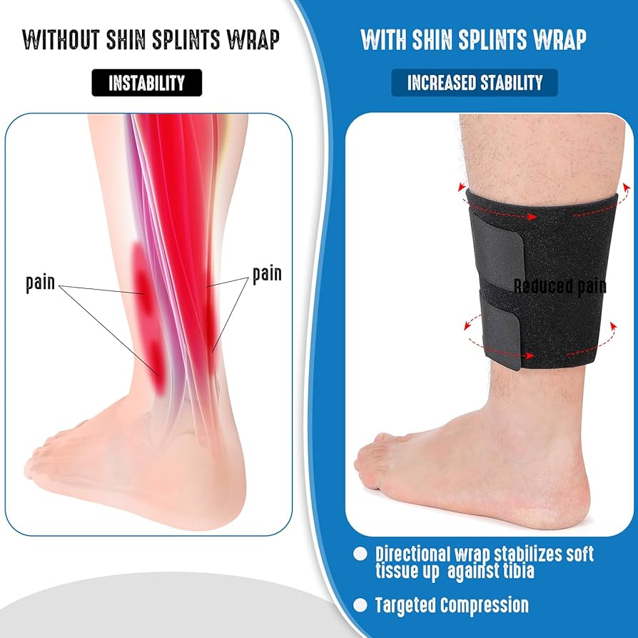 Amazon.com: Threlaco 2 Pcs Shin Splint Compression Wrap