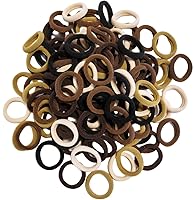 Vista 8 de Cintas elásticas para el pelo de bebé, bandas elásticas para el cabello pequeñas para niñas, bandas elásticas para coletas (negro)