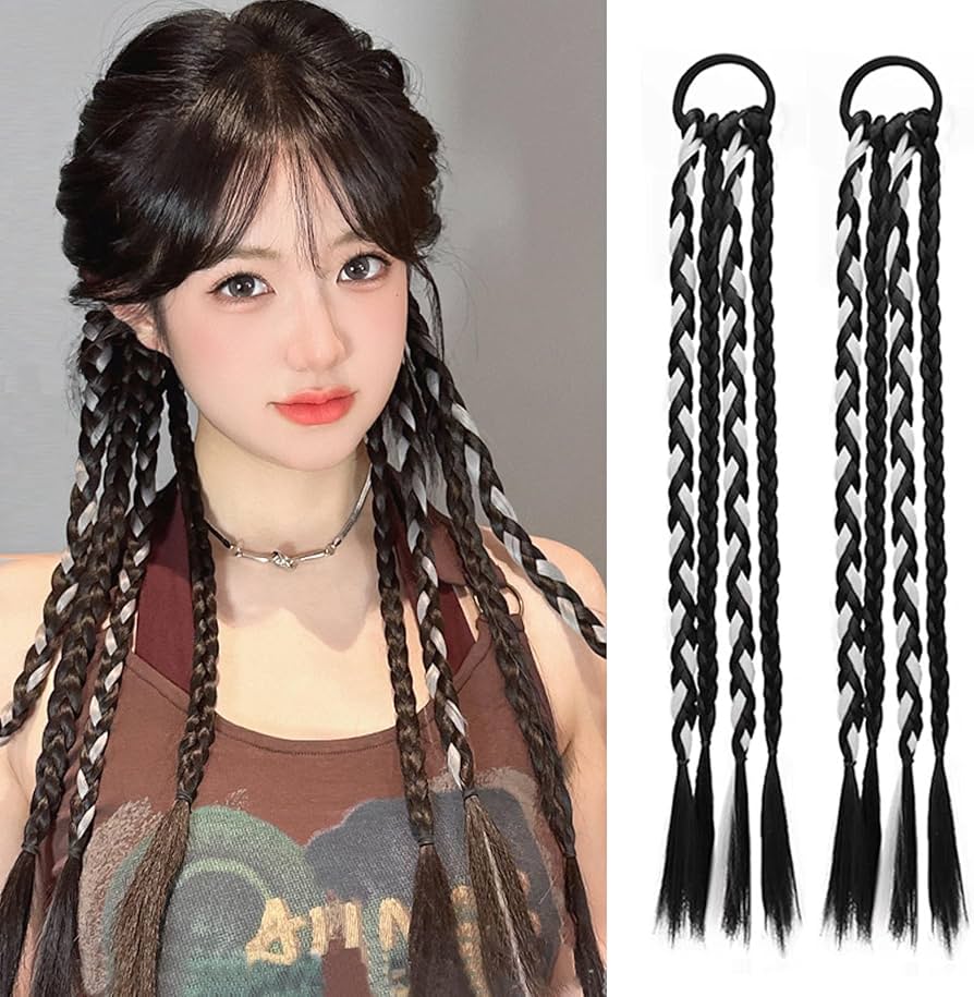 編み込みエクステ 束毛　ヘアアクセサリー Amazon.co.jp: エクステ 毛束 ウィッグ 7束セット ブレイズ ヒップ