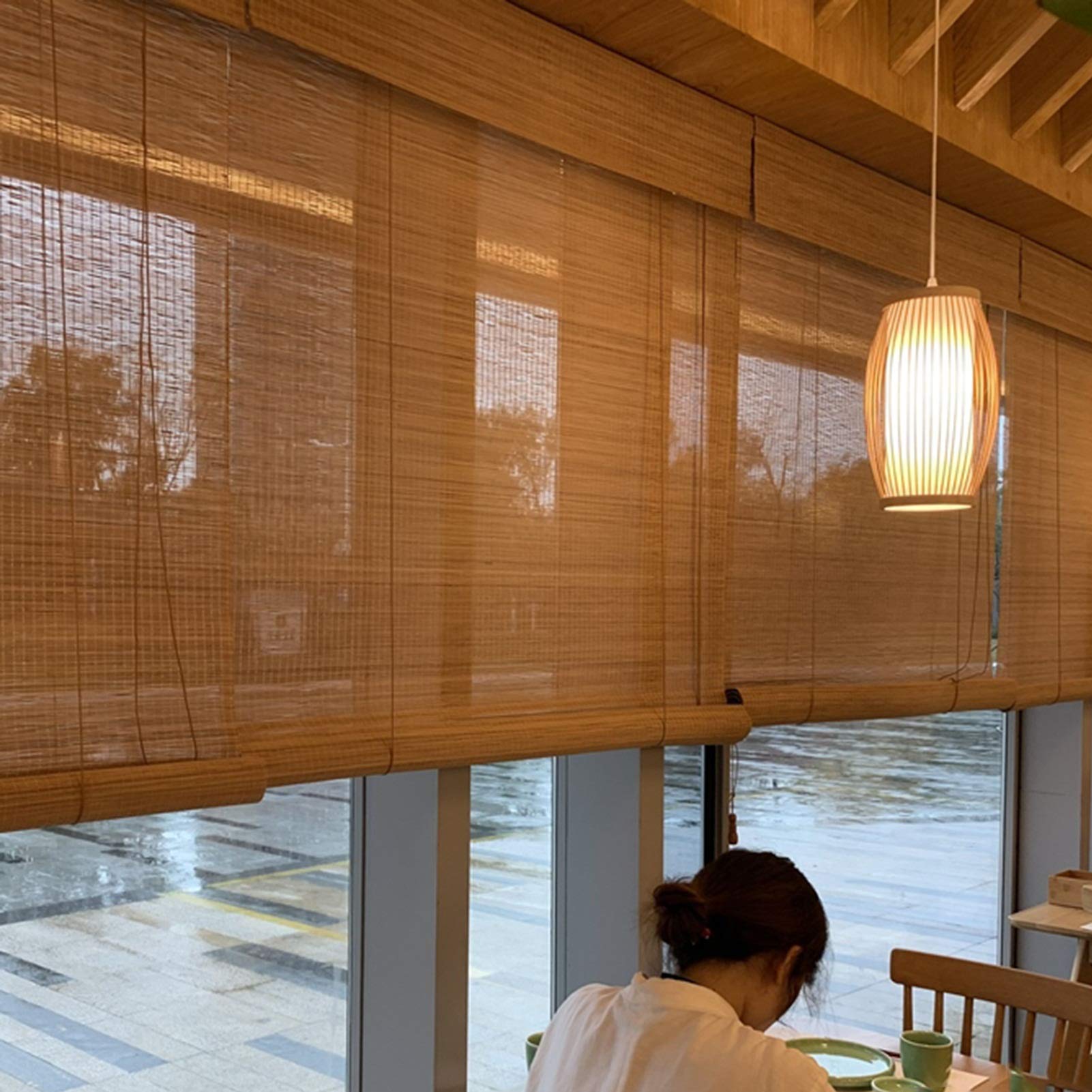 Amazon|竹すだれ 調光ロールスクリーン、中華風ロールアップリード Amazon|竹すだれ 調光ロールスクリーン、中華風ロールアップリード