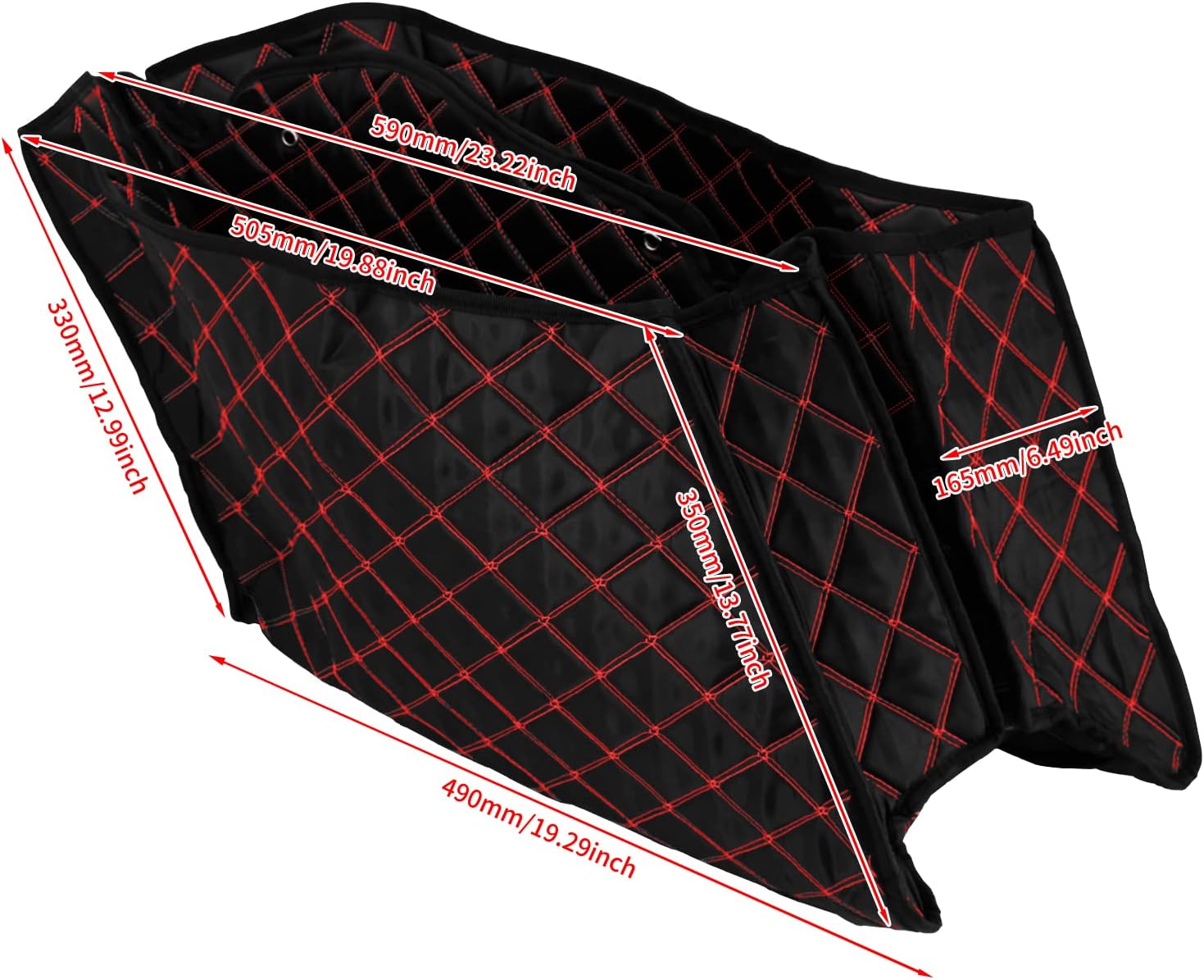 Saddlebag Liners Carpet Insert for 4 inch Stretched Tapered Hard Saddlebags Fit for Harley Touring Road King Road Glide Street Glide Electra Glide