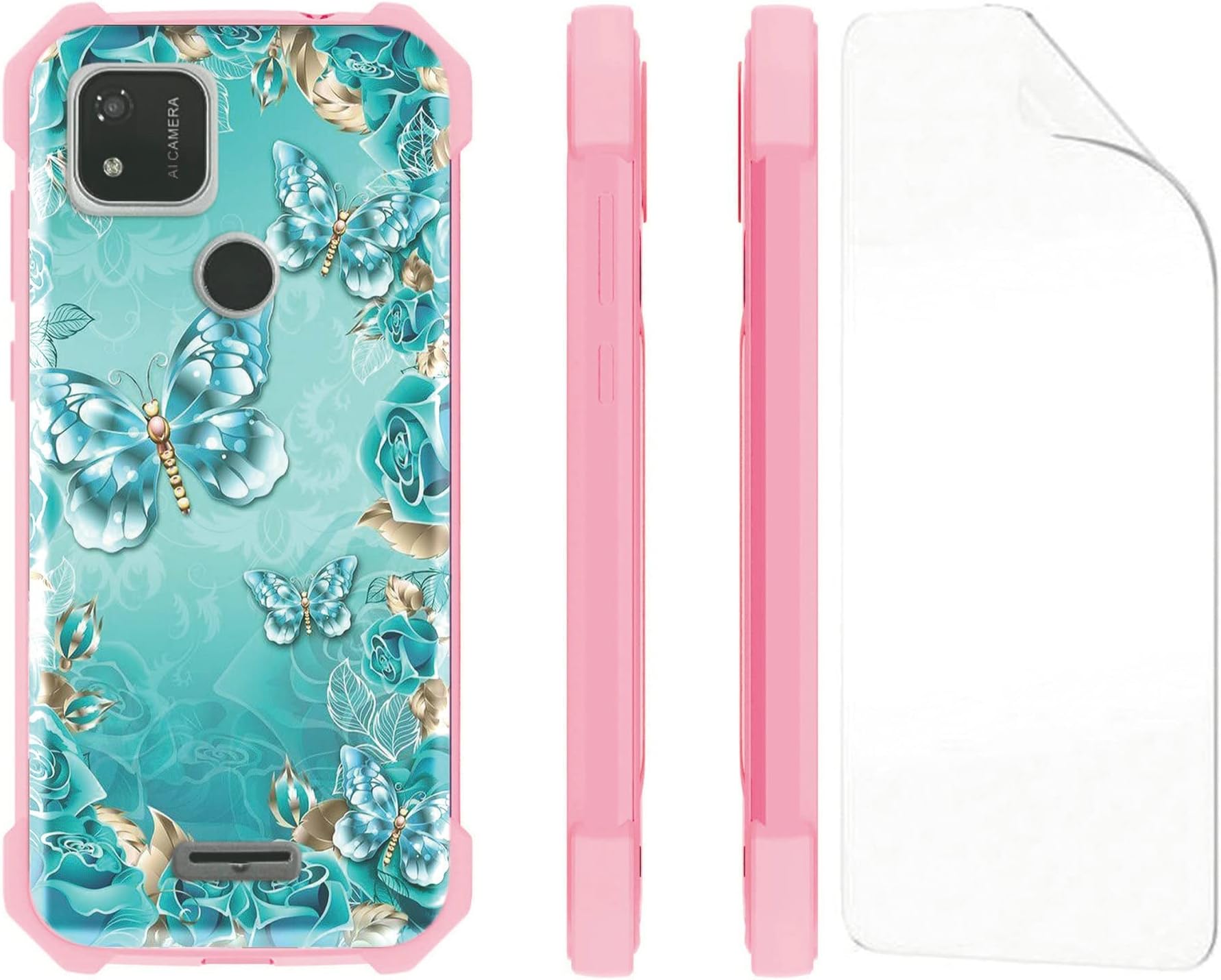 Sense TW102 Case Compatible for Sense TW-102 Phone Case Cover + Film Soft TPU Screen Protector YHD