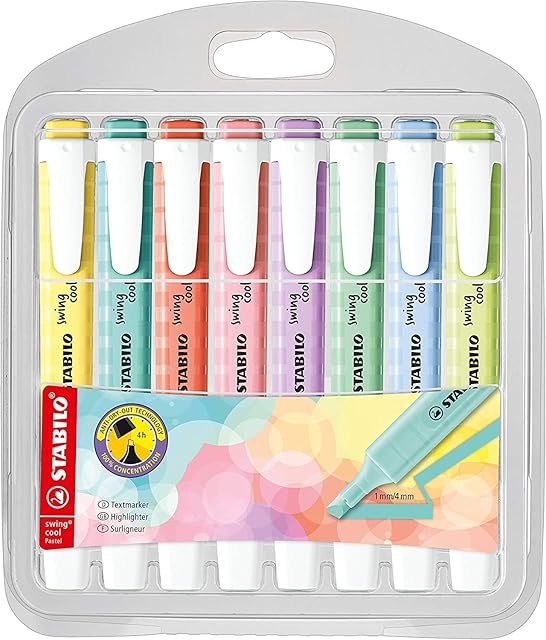 Zakreślacz - STABILO swing cool Pastel etui 8 sztuk