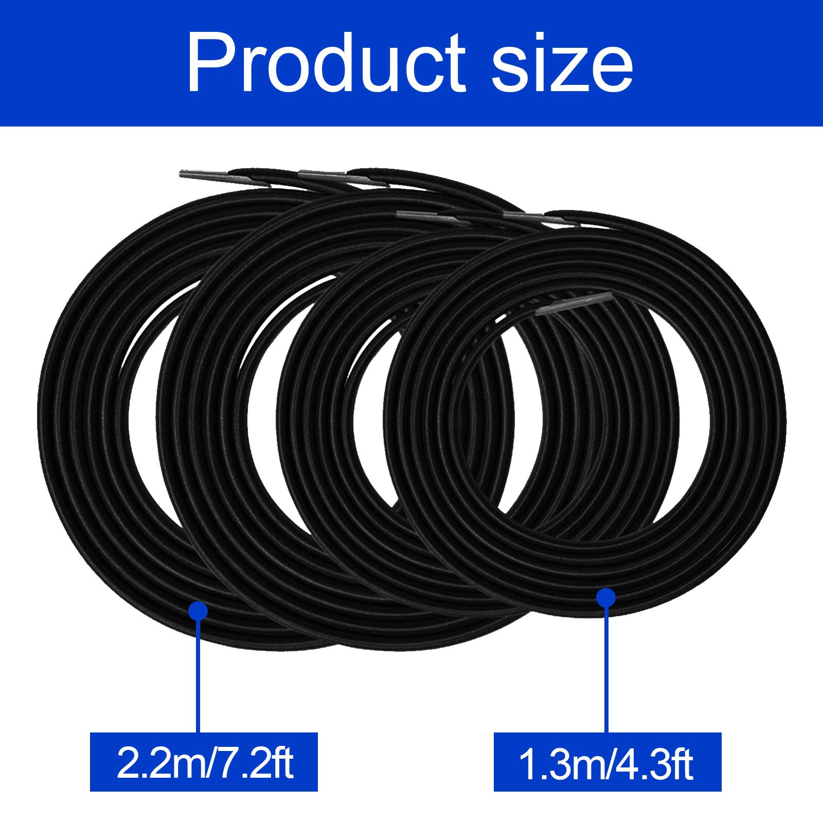 4 Pezzi Corda Elastica per Sdraio, Ricambio Universali per Sedia, Ricambio per Sedia a Gravità Zero Lacci di Ricambio,Corde di Ricambio Cravatta per Sdraio da Giardino Sedia a Sdraio Sedie da Giardino