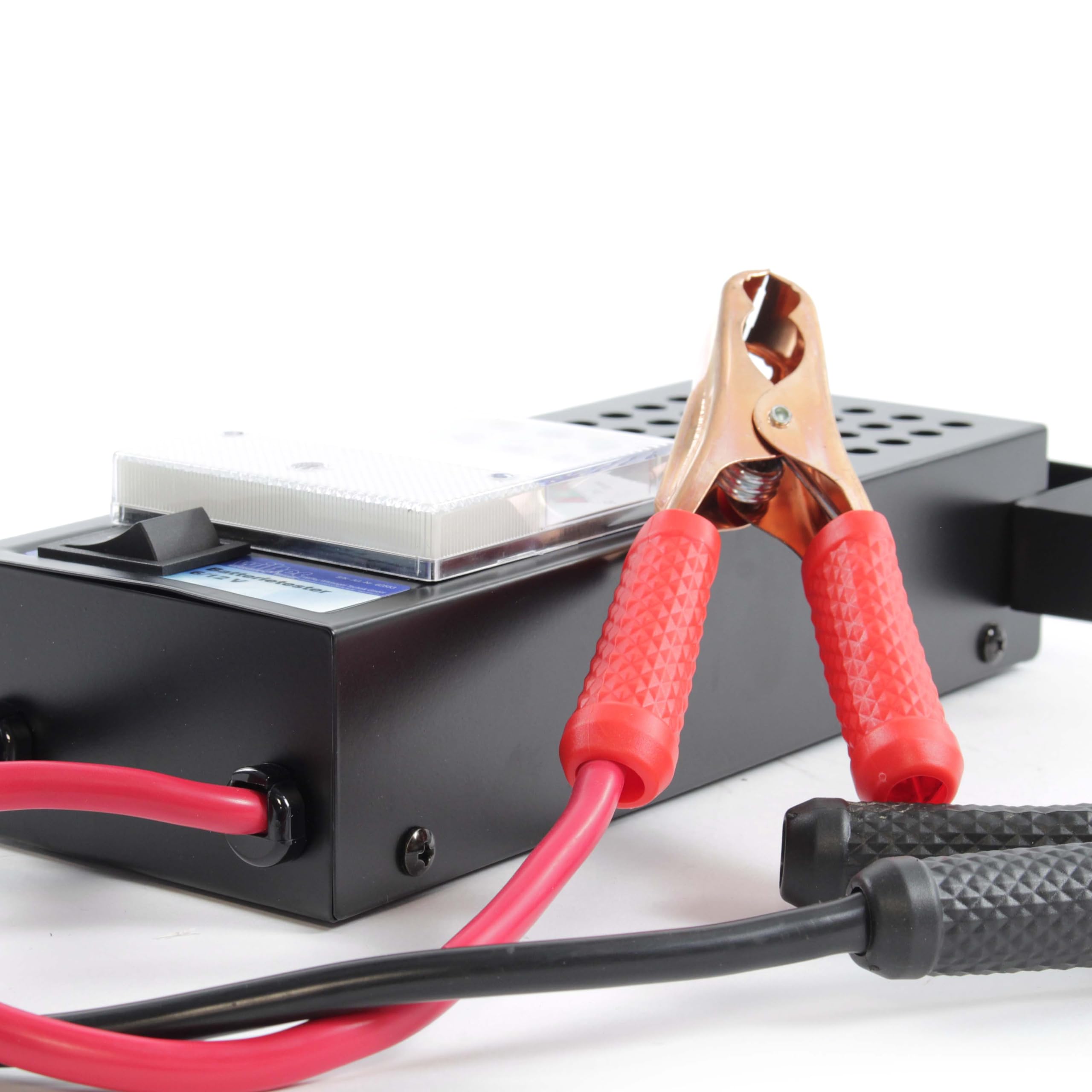 Comprobador de baterías de 6V y 12V con 2 Pinzas, medidor del Sistema de batería de vehículos