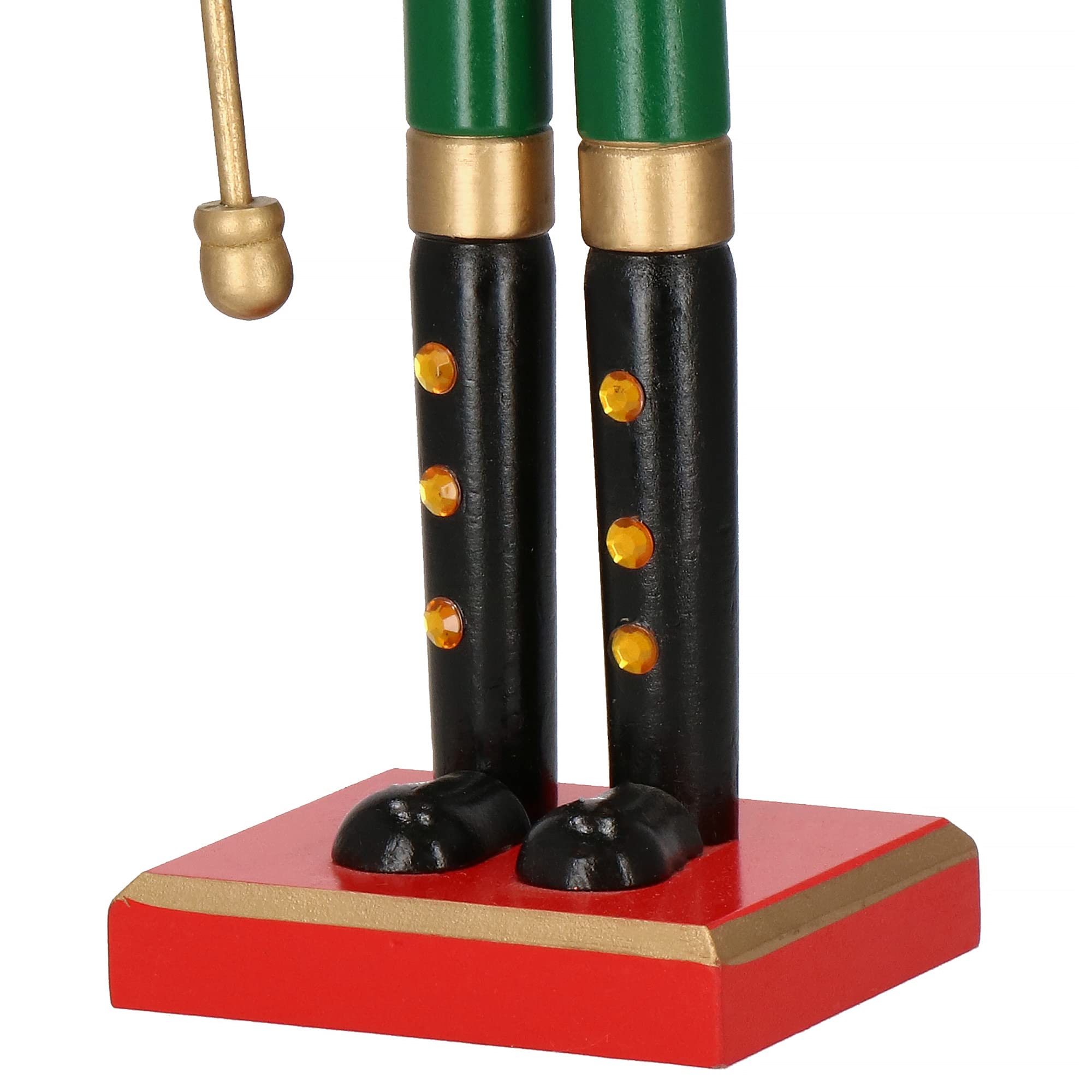 SPRINGOS Schiaccianoci statuetta in legno re con scettro 61 cm Natale decorazione natalizia