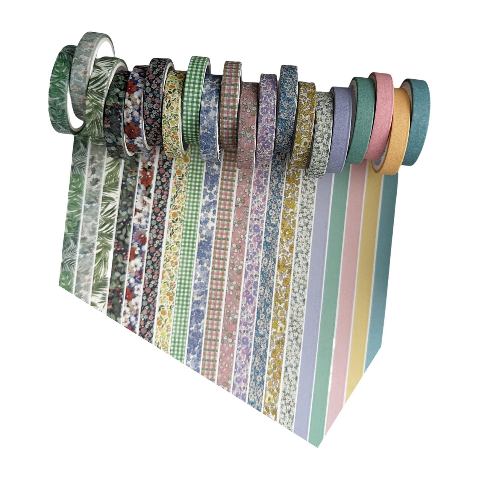 RBRMHM 20 Roll Masking Tape Simple Decorative Tapes Retro Paper Tapes Washis Tape Journal Scrapbooking Crafting Supplies