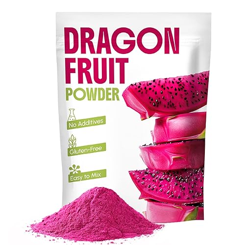 CCNature Polvo de fruta del dragón de 4 onzas, polvo de pitaya, colorante natural para alimentos, gran sabor para hornear, bebidas, jarabe de fruta